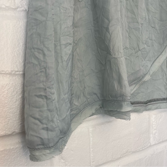 Free People Intimately Lola Sea Foam Mini High Slit Slip Skirt Size XS NWOT - Picture 3 of 9